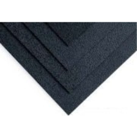 PROFESSIONAL PLASTICS Black Flame-Retardant ABS Sheet Hair-Cell 1 Side, 0.125 X 48.000 X 96 SABSFRBK.125X48.000X96.000